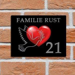 Hart met vredes duif