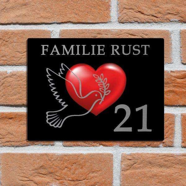 Hart met vredes duif