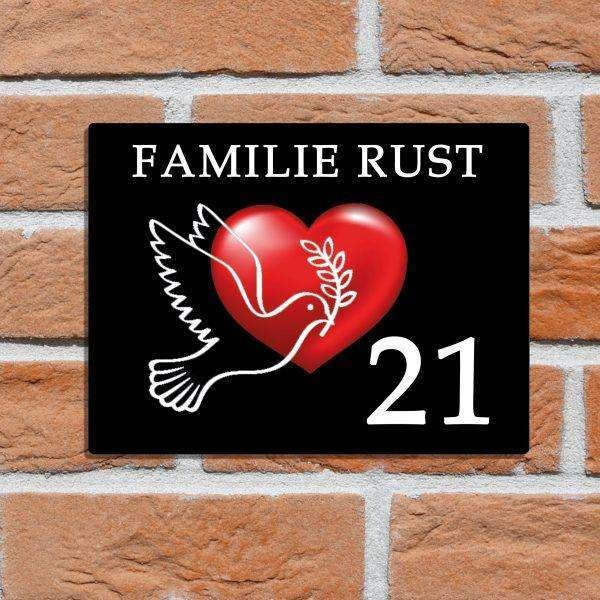 Hart met vredes duif - Afbeelding 2